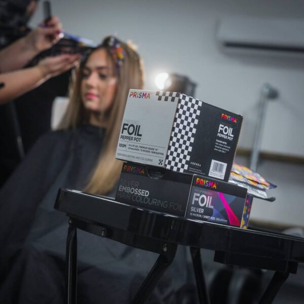 Social media video shooting behind the scenes hairdressing