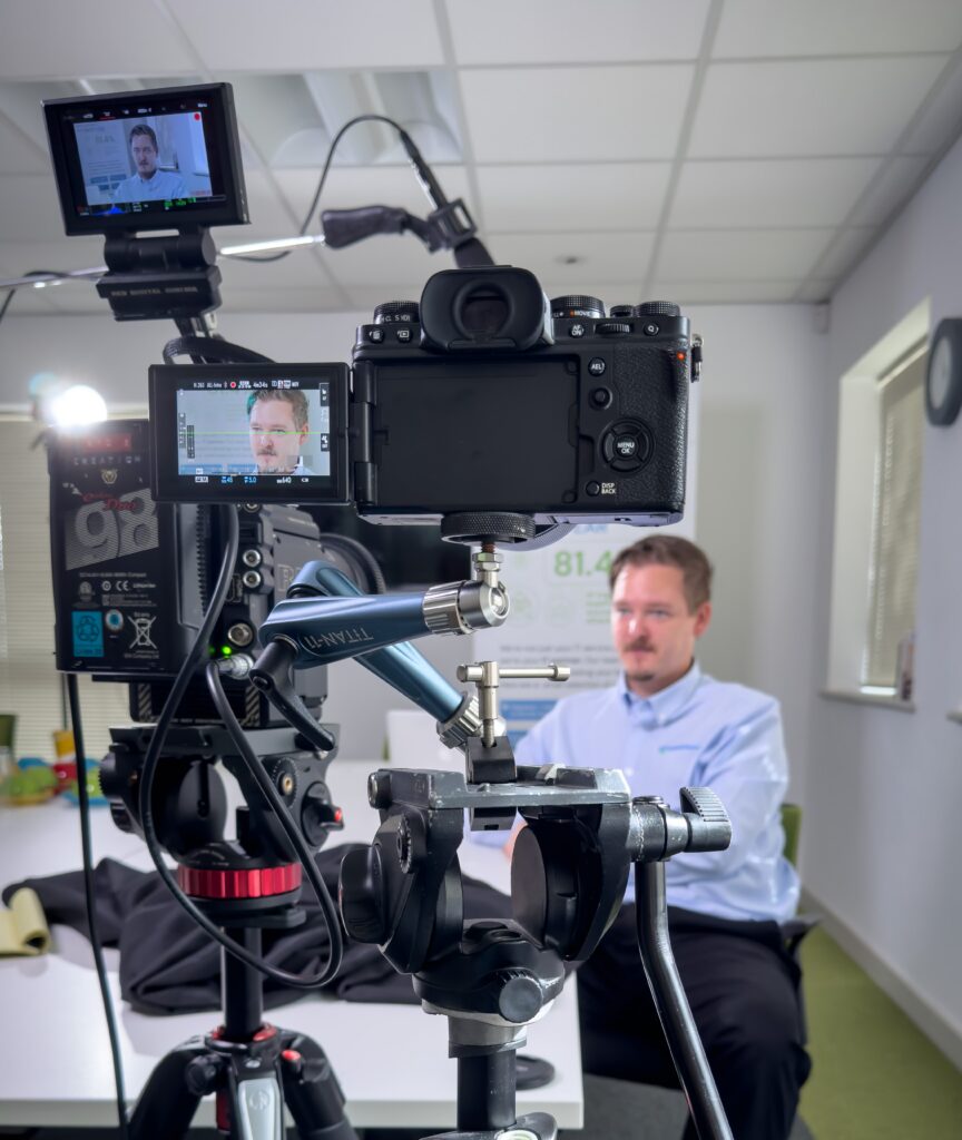 interview testimonial camera