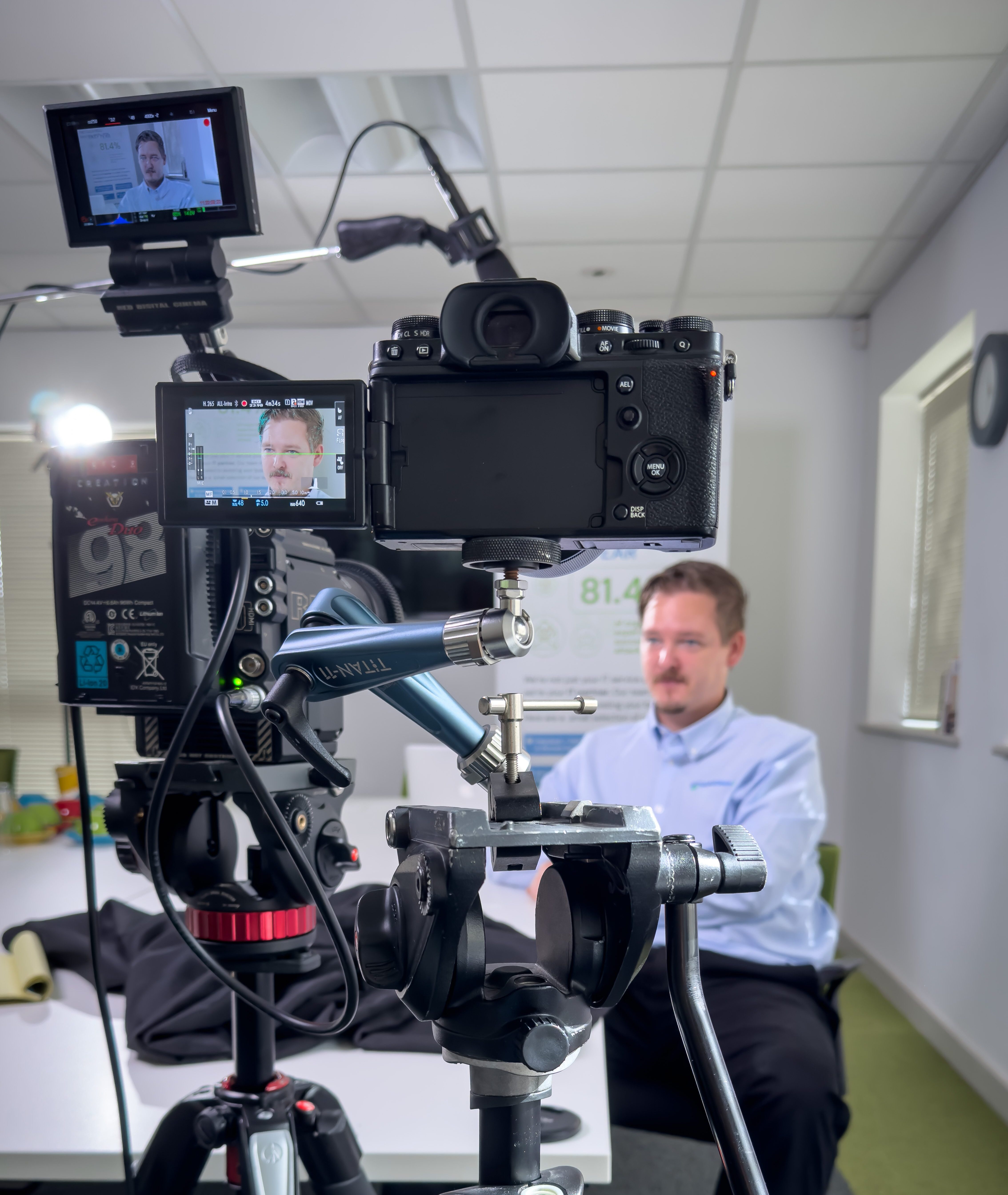 interview testimonial camera