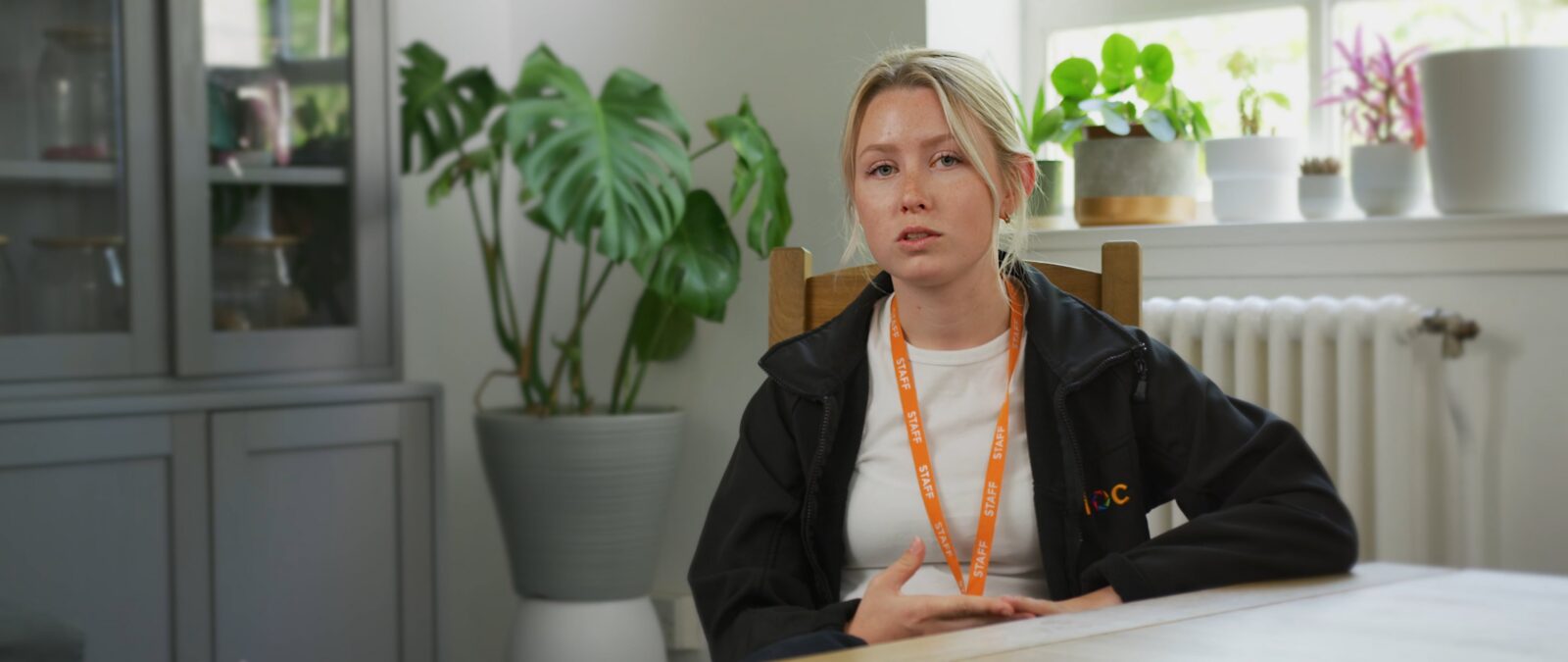 girl being interviewed